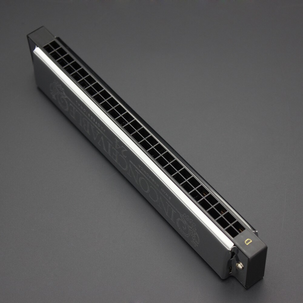 Key of D 24 Double Holes Tremolo Harmonica Mouth Organ with 48 Reeds Woodwind Instruments