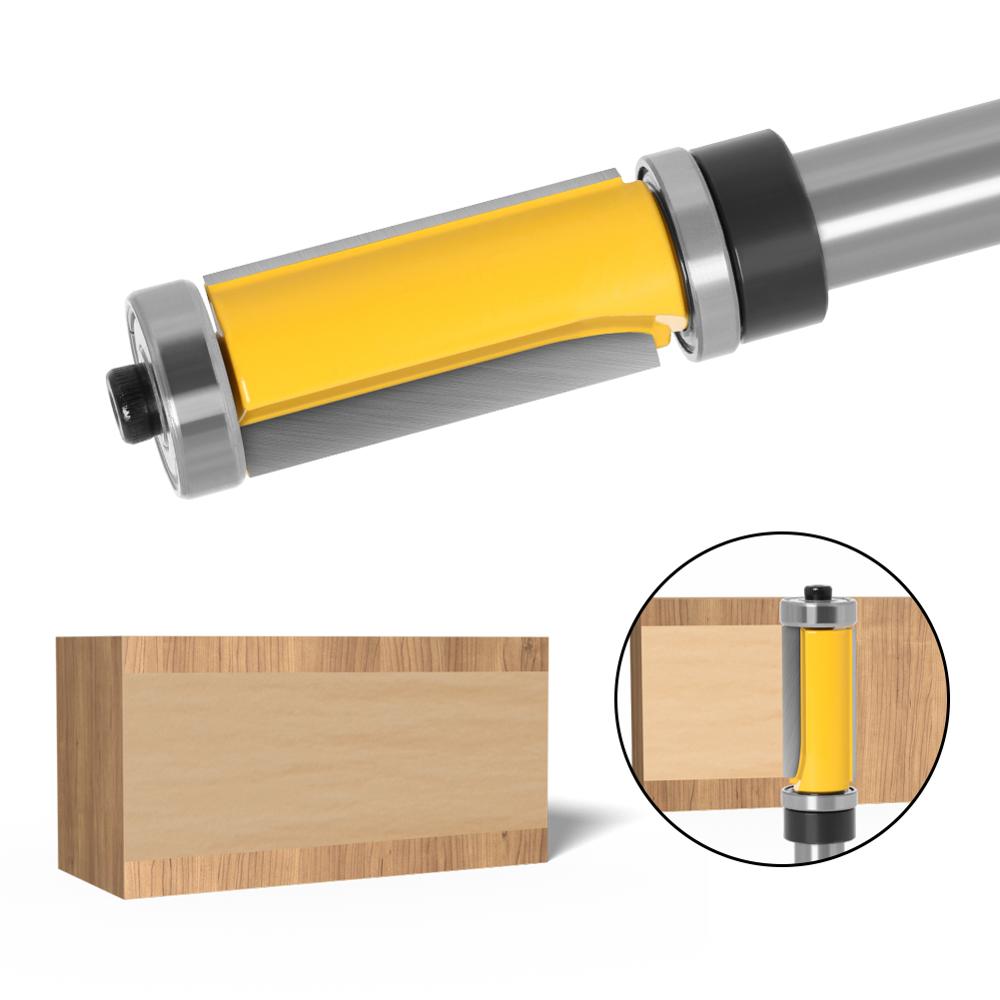1pc 12mm shank 1/2inch shank 1-1/2" Extra Long Trim Pattern Top&Bottom Bearins Router Bit