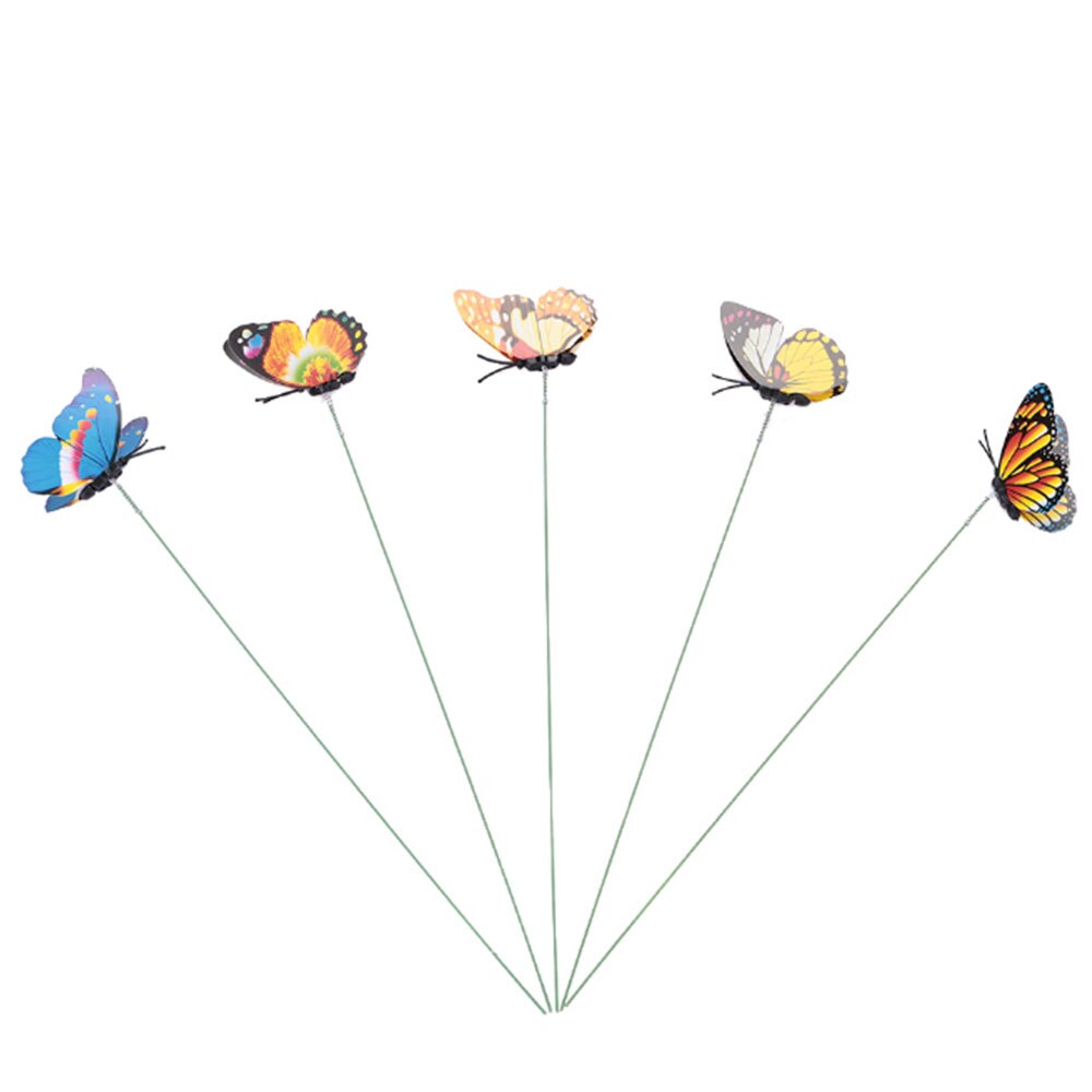 Lawn Decoration 15PCS Garden Art Artificial Insect Butterfly Garden Decor Lifelike Plastic 3D Flowerpot 3D Flowerpot Home Decor