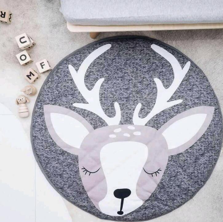 Cartoon Olifant Baby Deken Baby Speelmatten Peuter Kids Kruipen Ronde Tapijt Tapijt Nordic Kids Bed Room Decor Foto Props: 19
