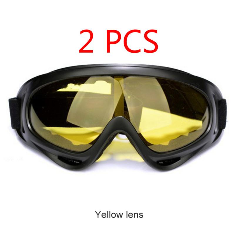Motocross briller hjelm scooter udendørs dirt bike solbriller retro motorcykel briller off-road gafas: 2 gule