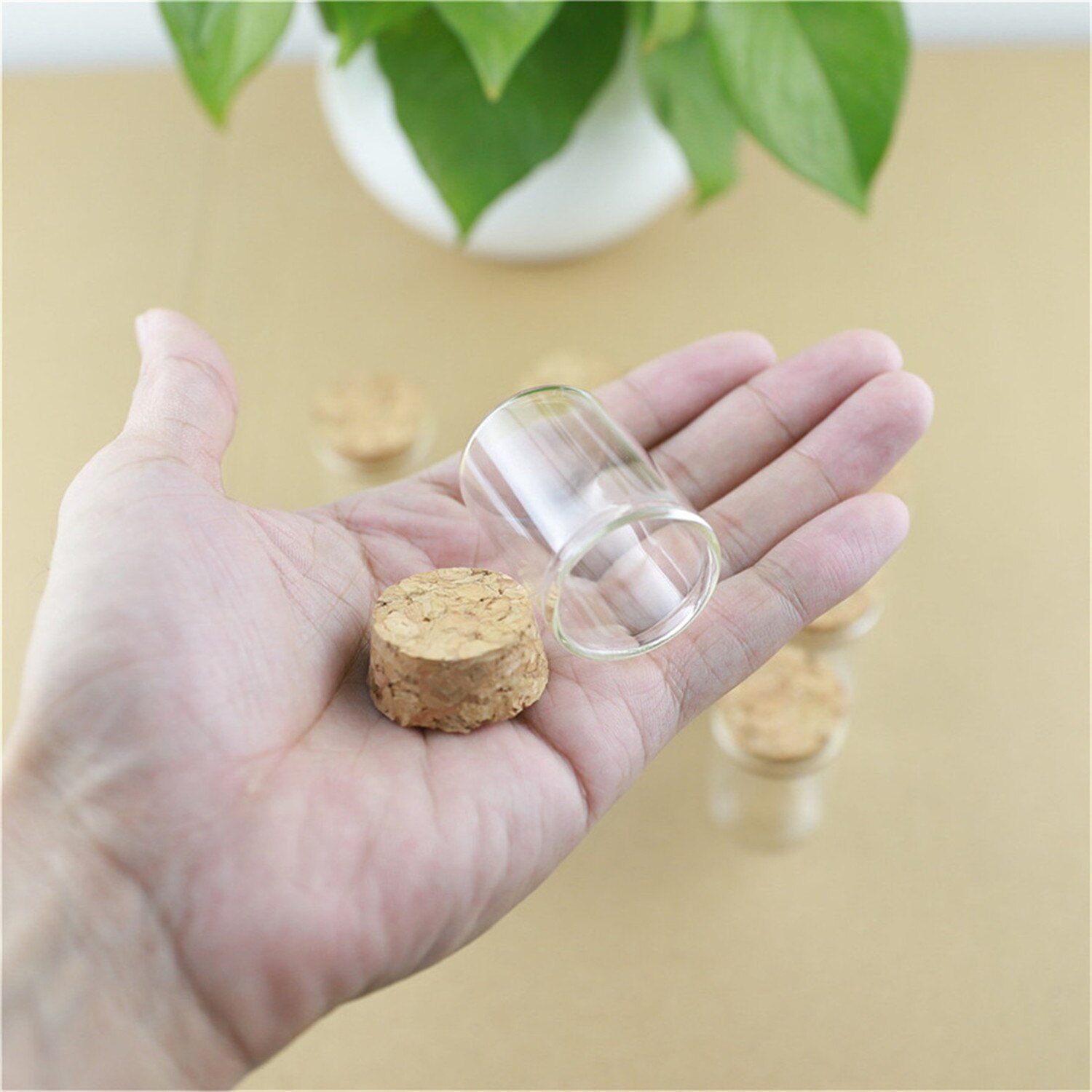 12pcs/lot 15ml 30*40mm Small Glass vial Bottle Test Tube With Cork Mini spice Jars Containers