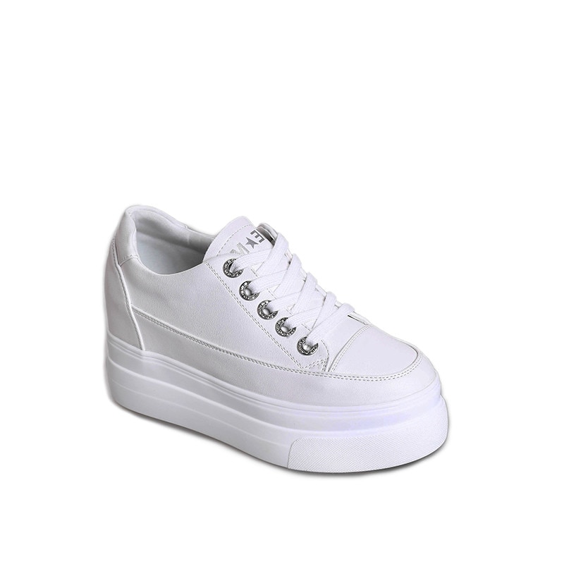 Platå sneakers höst kvinnor skor för kvinna fritidsskor vilda platåklackar kvinnlig fritid kvinnor vita sneakers