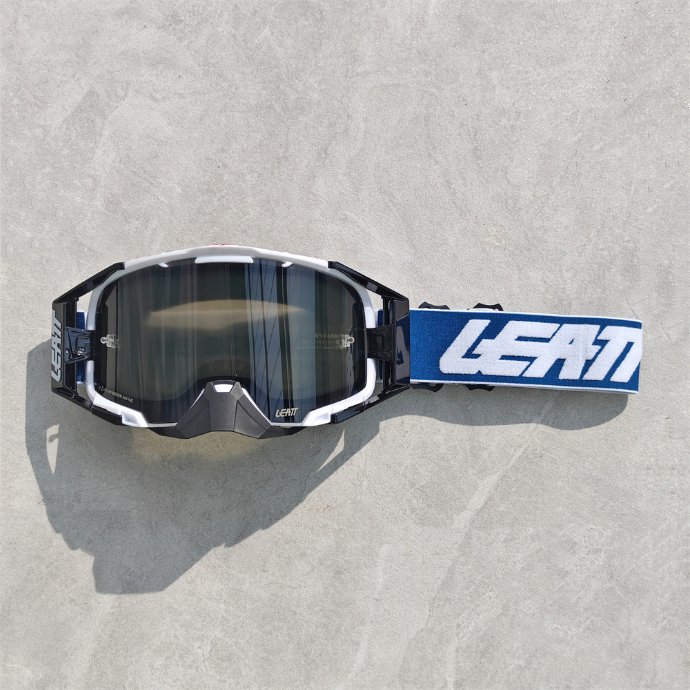 Leatt Brille Geschwindigkeit 6.5 Ultra HD Doppelschicht Anti-Beschlag-Nebellinse Moto-Cross-Brille MX Motorrad MTB ATV Rennen Skibrille: Silber