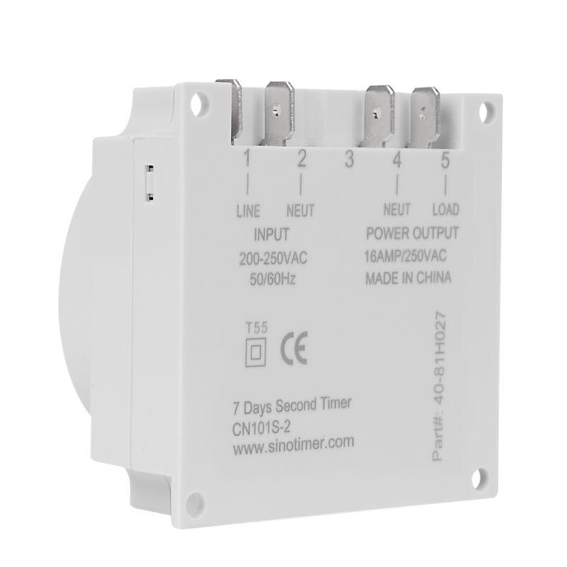 1 second interval 5V 12V 24V 110V 220V digital LCD timer switch 7days weekly Programmable time relay programmer CN101S