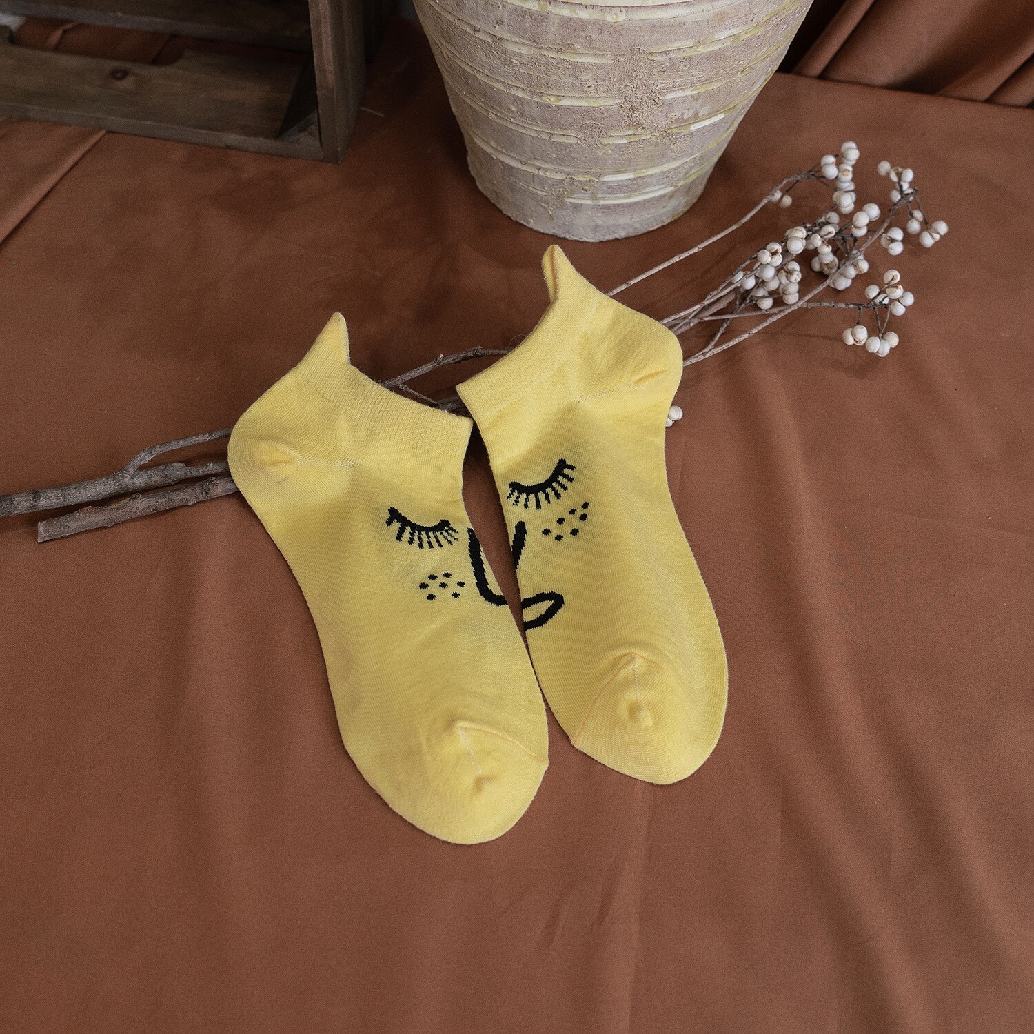 8 Pieces=4 Pairs/Lot Funny Women Boat Socks Cute Harajuku Summer Compression Ankle Socks Breathable and Comfortable TJ3080: 4 Pairs color 2