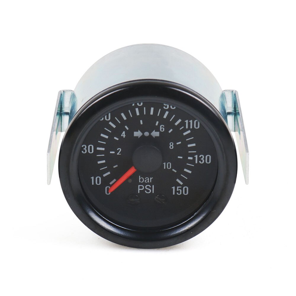 Baromètre mécanique de voiture avec capteur NPT1/8, 2 &quot;, 52mm, 0-10 Bar/0-150psi, pression de l&#39;air, jauge 12V, lumière jaune