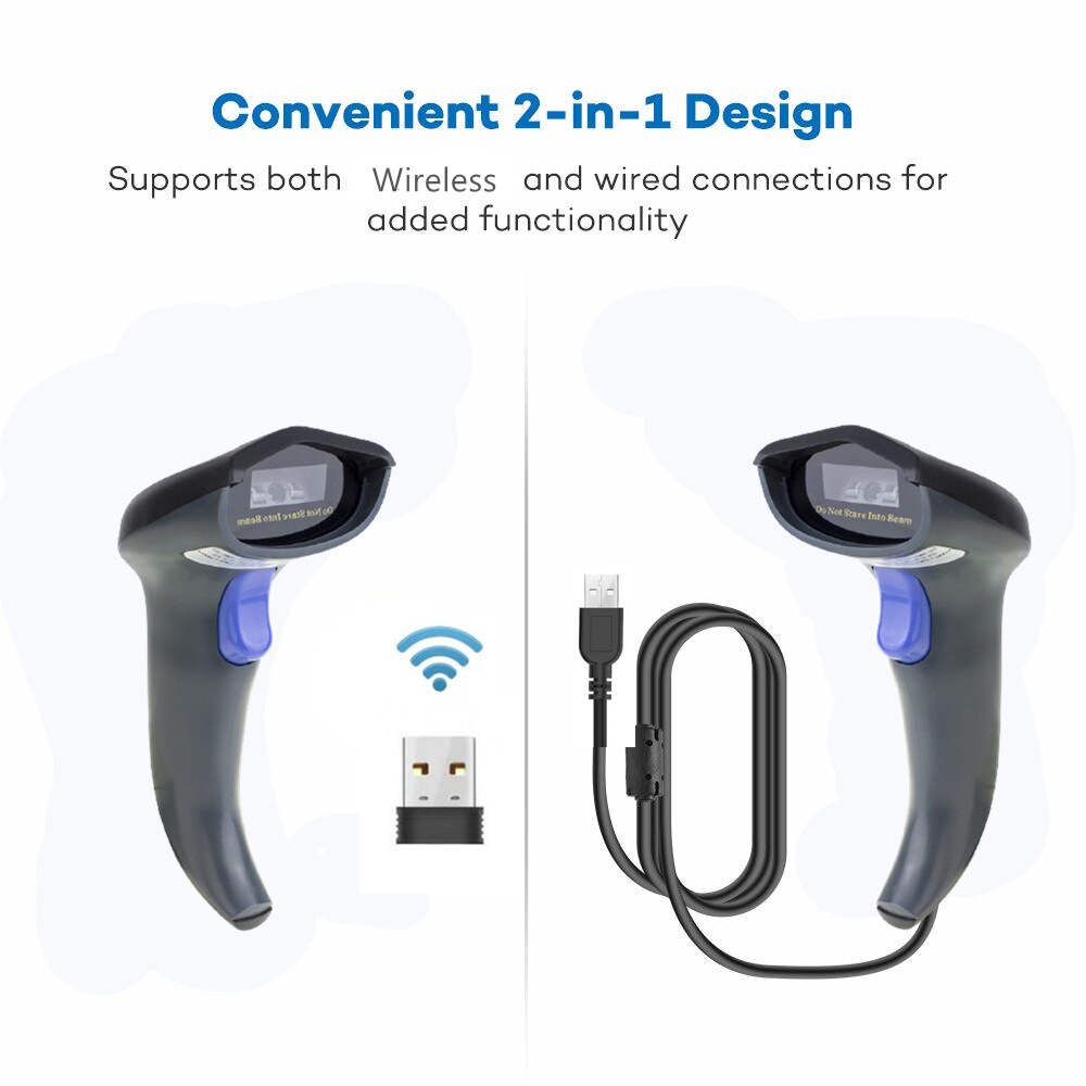 NETUM W6 Wireless 1D Barcode Scanner Bar Code Reader for Inventory POS Terminal