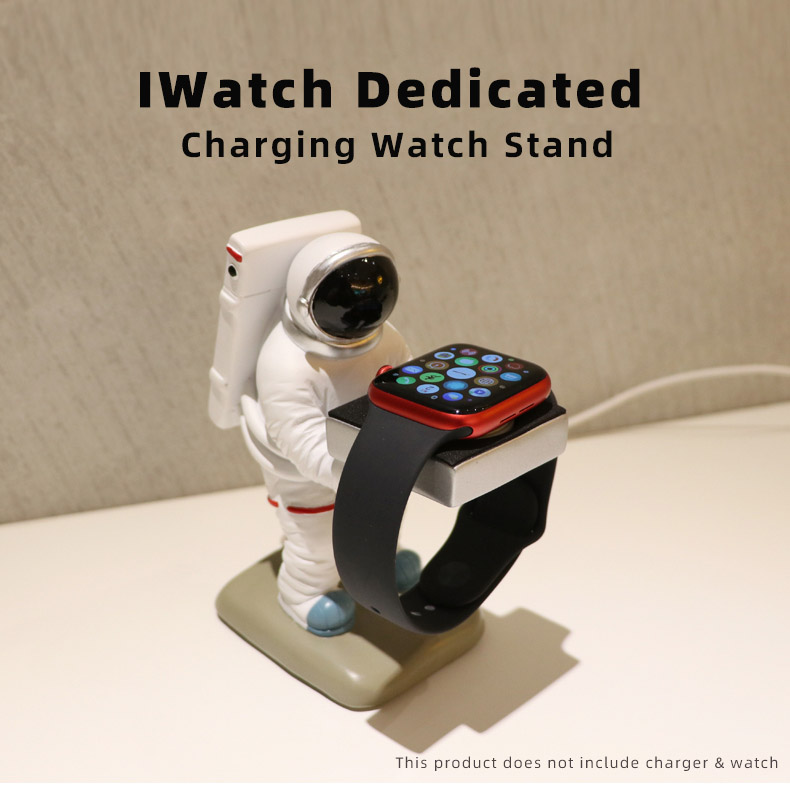Astronaut Desktop Wireless Watch Charging Stand for Apple Watch 1 2 3 4 5 6 7 Watch Charging Base Storage Rack Support