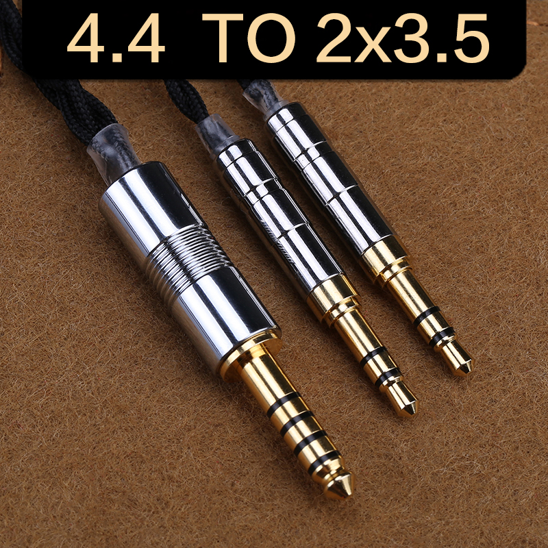 OPENHEART – câble argent de haute pureté à 4 cœurs, pour écouteurs, 1 à 2 prises, Balance 3.5/2.5/4.4mm, mise à niveau, câble de remplacement: 2.0m / 4.4Balance to 3.5