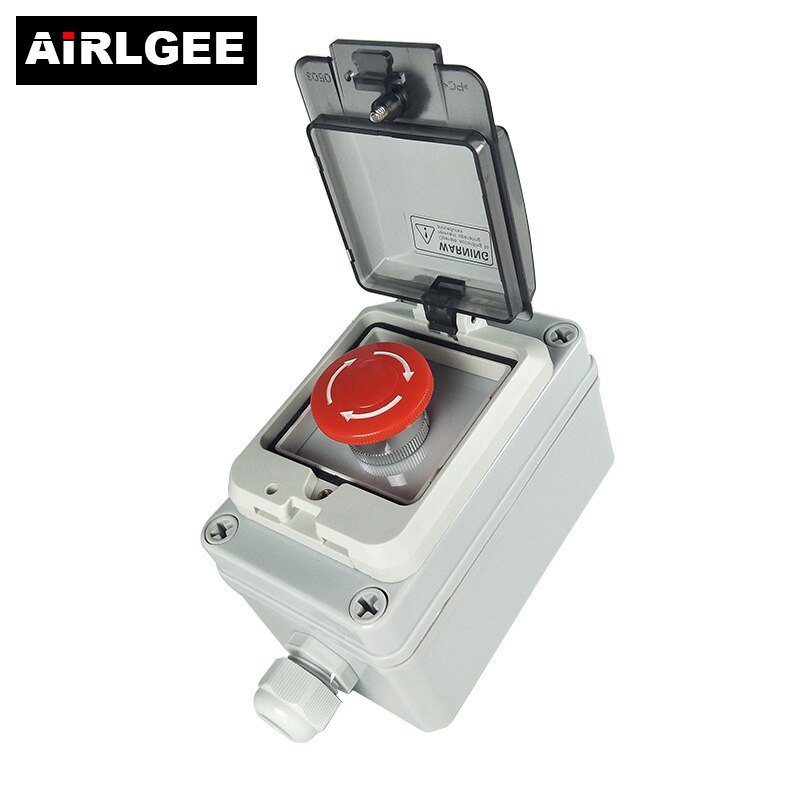 ABS Plastic IP67 Waterproof Junction Boxes Emergency stop switch Control Box Connection Electric Enclosure Case Outdoor Indoor