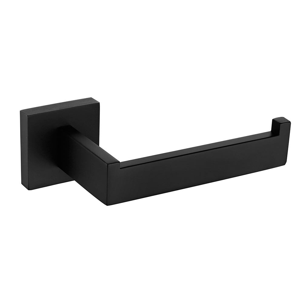 Accesorios de baño de acero inoxidable negro mate, conjunto de ganchos para bata, toallero, toallero y soporte para papel higiénico: toilet paper holder