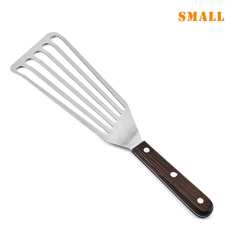 1 Pcs Slotted Turner Fish Spatula Stainless Steel Flexible Kitchen Barbecue Spatula TT-best