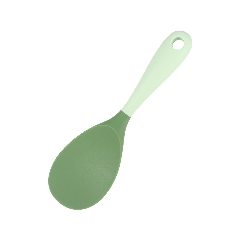 6-delige siliconen keukengereiset: Chinese spatel, soeplepel, gleufdraaier, pastellepel, salade- en honingschrapers voor Non-S: plum