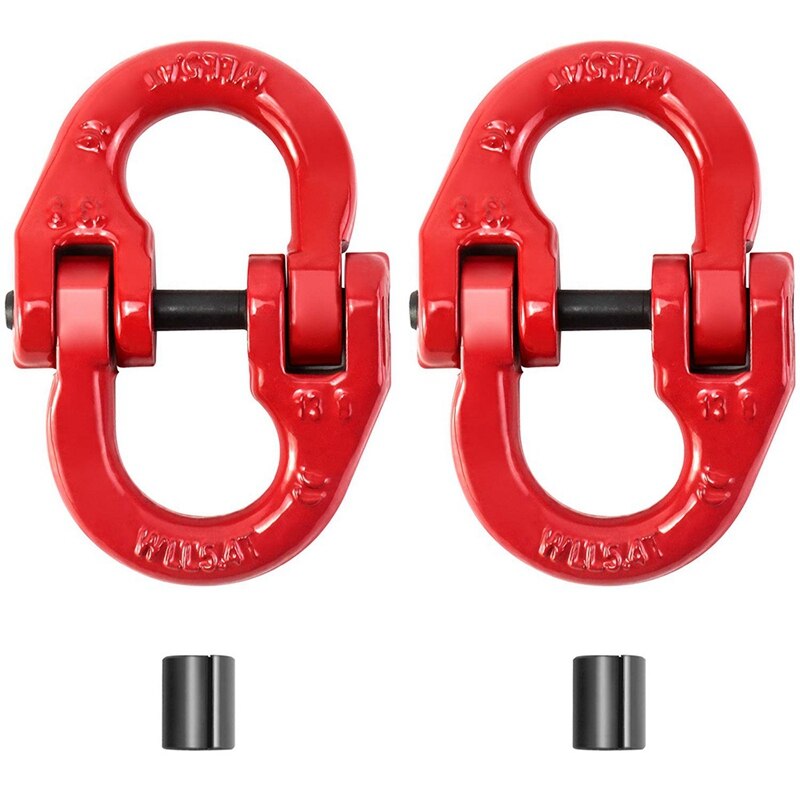 Grade 80 Alloy Steel Hammer Lock Coupling Link Connecting Link, 1/2 Inch, Red Painted, 12000 Lbs Working Load