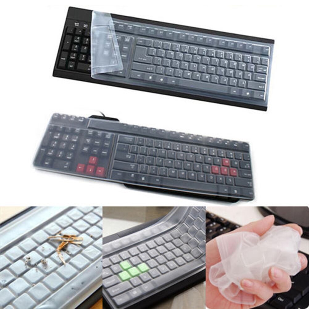 1pc Universal Silicone Desktop Computer Keyboard Cover Skin Protector Film Cover Keyboard Cover Skin Protector Film Cover
