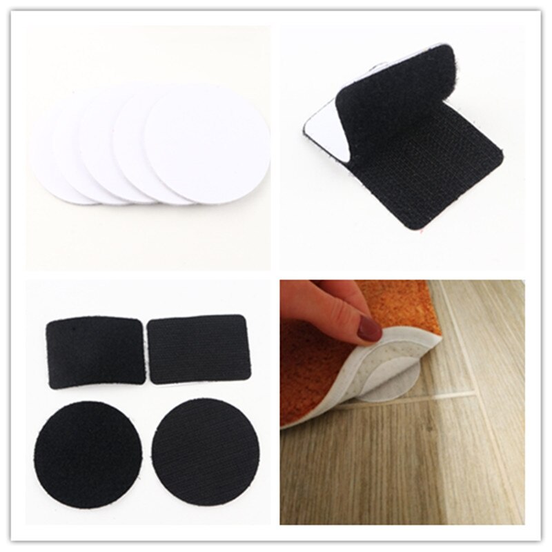 6Cm Strong Self-Adhesive Back Glue Velcro Fixed Point Sticker Tape Velcro for Bed Sheet Sofa Cushion Carpet Anti-Skid Mat