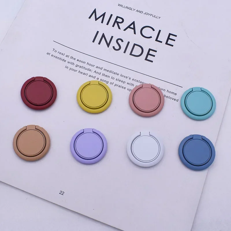 2025 Macaron Color sólido teléfono anillo hebilla soporte teléfono móvil soporte teléfono-agarre teléfono móvil accesorios teléfono-anillo