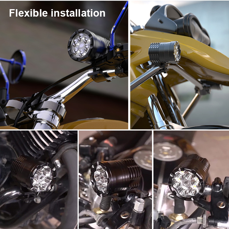 Motorfiets Spotlights Led Koplampen Extra Lamp Motorbike Spotlight Accessoires 12V 24V 36V Moto Spot Hoofd Verlichting