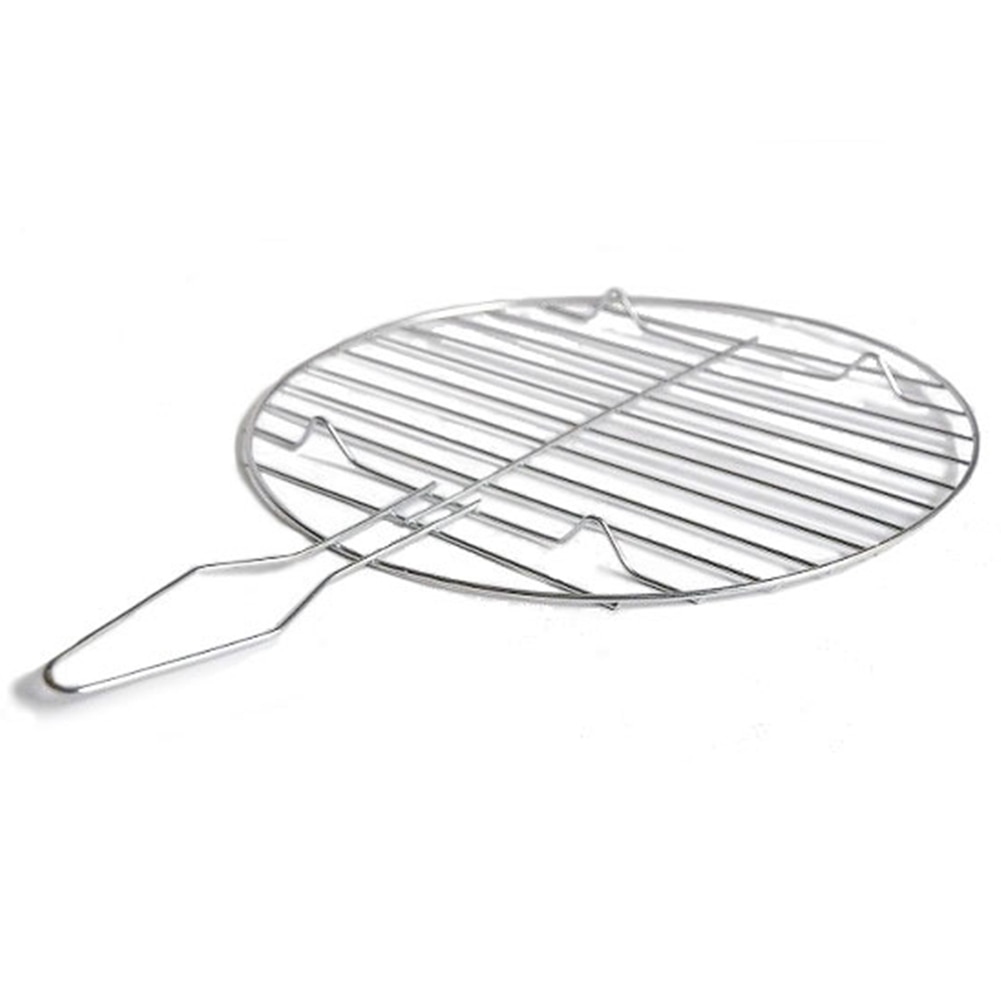 Rund rustfrit stål kød bbq fødevarer grillkurv bærbart net