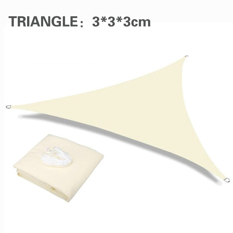 Outdoor camping Awning Summer Portable Shade SailRainproof Anti-UV Ultra-light foldable Sun Shelter Tent garden Hammock Shelter: beige 3x3x3m
