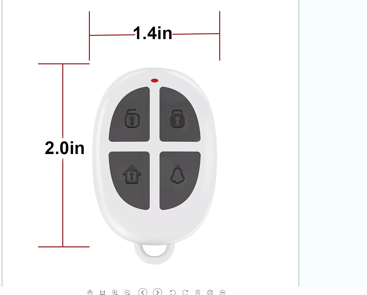 CPVAN Motion Sensor Alarm Remote Control for CP2 PIR Motion Detector 433mhz Infrared Detector Home Security System