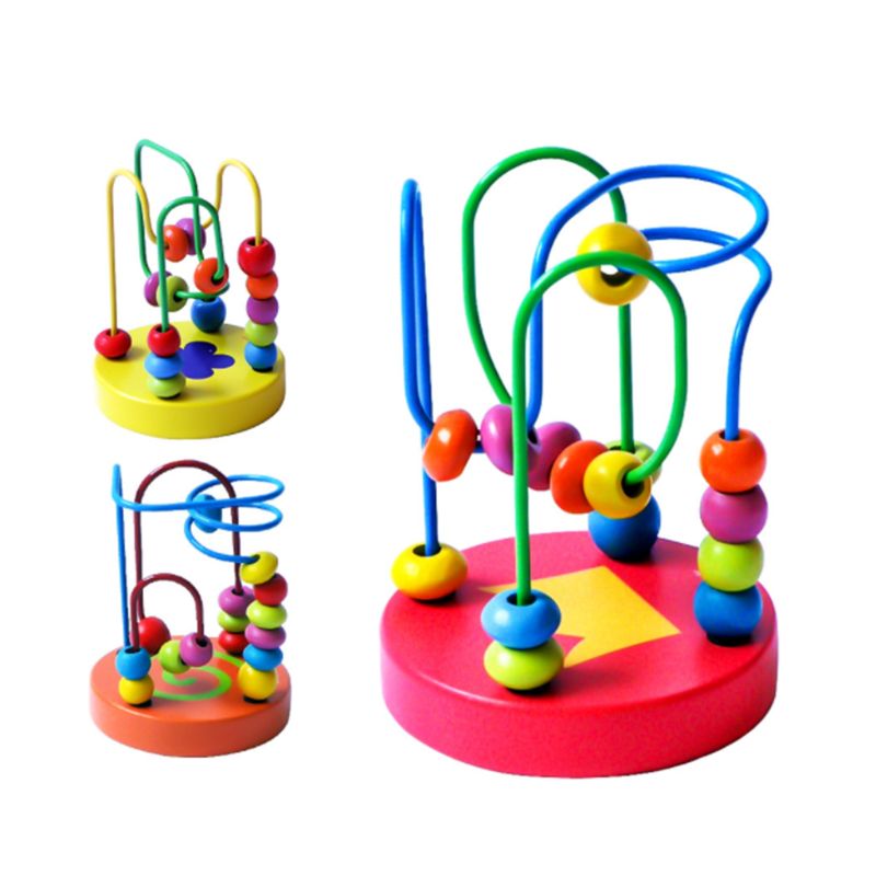 Hout Kralen Roller Coaster Doolhof Game Kids Training Intelligentie Ontwikkeling Oefening Tool Kinderen Educatief Speelgoed