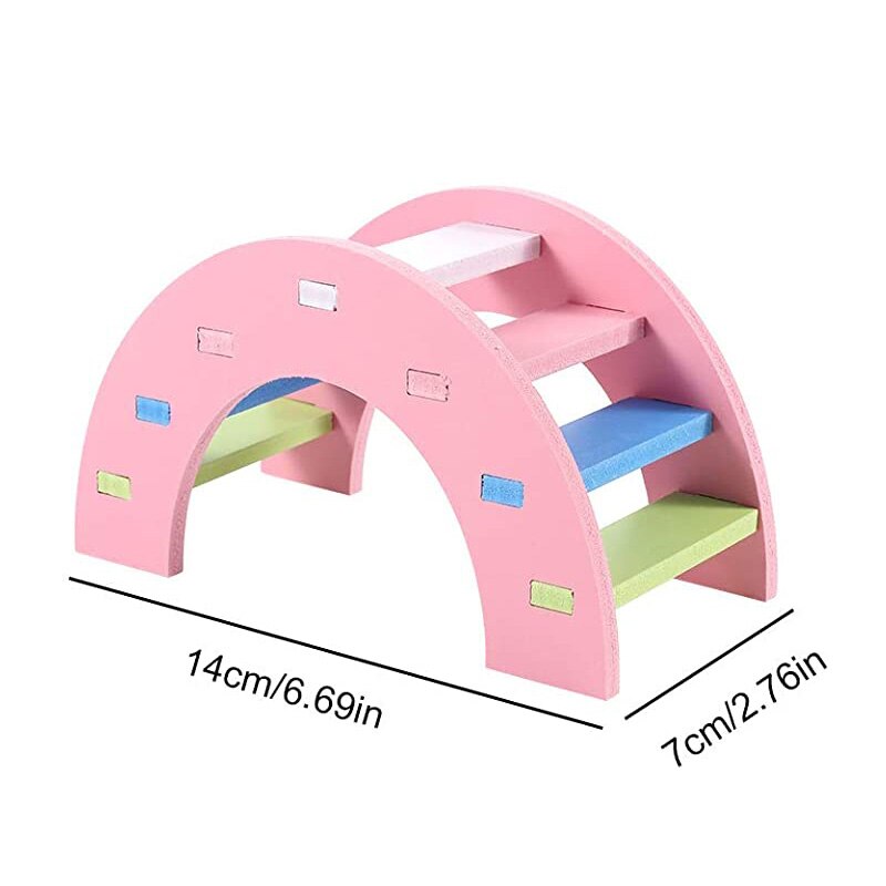 Hamster Play Toys Rainbow Bridge Seesaw Swing Climb Boredom Breaker Small Animal Activity Toy DIY Hamster Cage Accessories