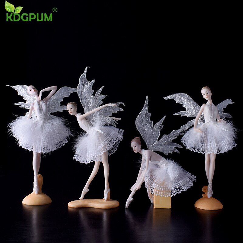 Figura de resina de estilo moderno para decoración del hogar, figura de Ballet, Ángel, chica bailando, para escritorio