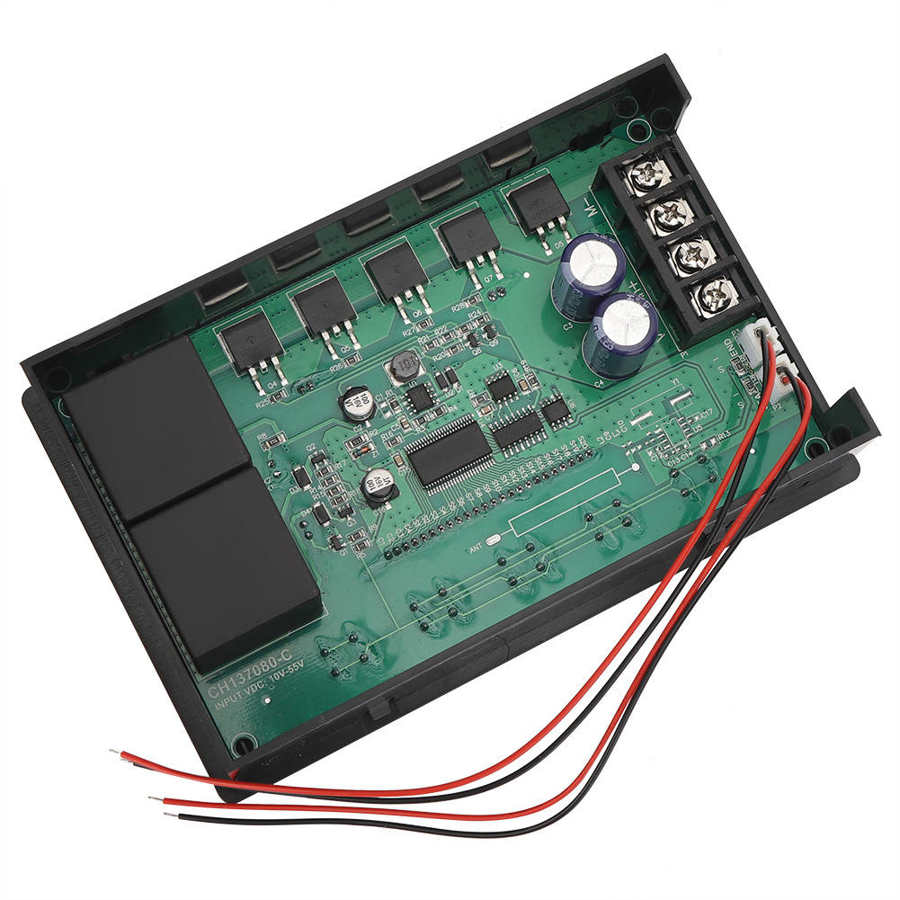 DC Motor Speed Controller 60A 10-55V DC Brush Motor Speed Controller Digital LCD Slow Run/Stop Timer Reversible