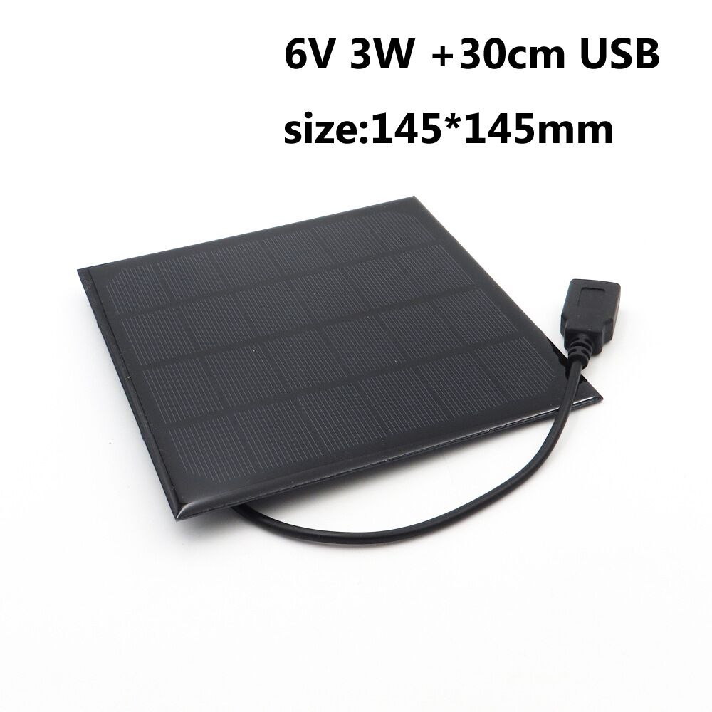 FREE energy 6v 6w Solar Cell Module Polycrystalline Solar Panel with USB