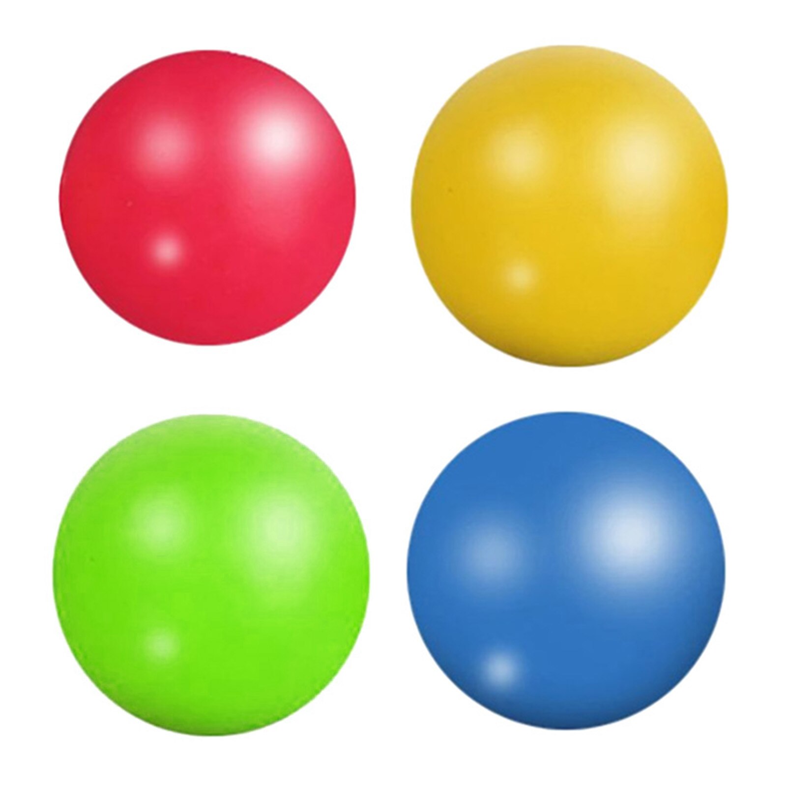 3Pcs Anti-stress Stick Wall Balls Sticky Ceiling Ball l Bounce Decompression Toy Target Bal: 4pcs