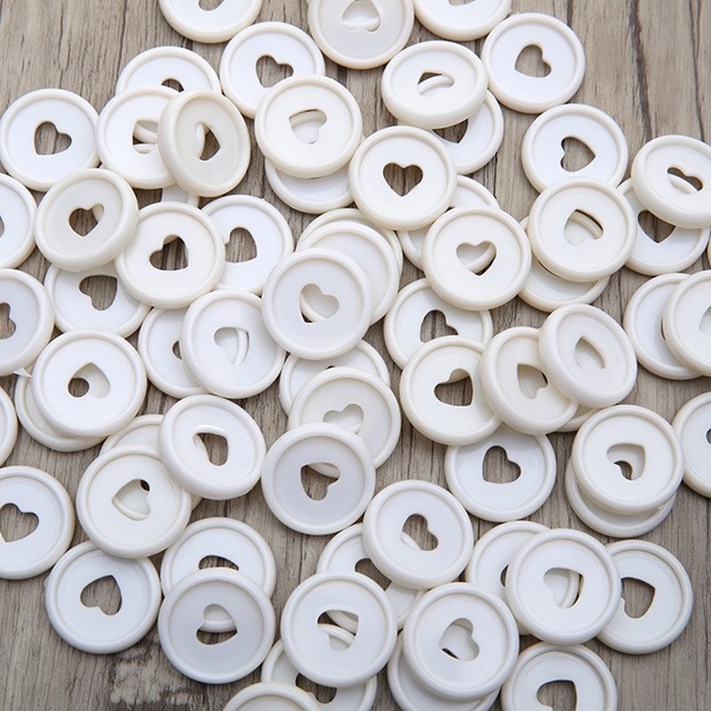 24Mm Od Paddestoel Gat Plastic Boek Ring Ring Losbladige Binding Ring-Schijf Schotel Plaat Gesp: WHITE