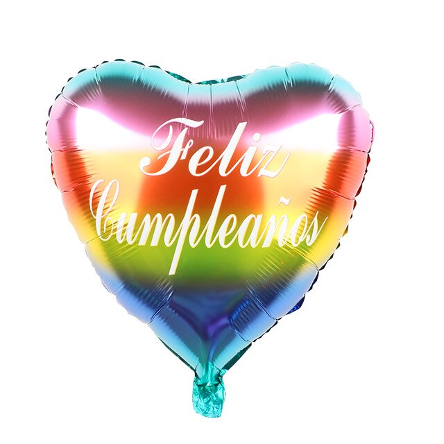 10 stk 18 tommer rund form feliz cumpleanos spansk tillykke med fødselsdagen indretning mylar folie helium balloner globos baloes luftkugler: Laser