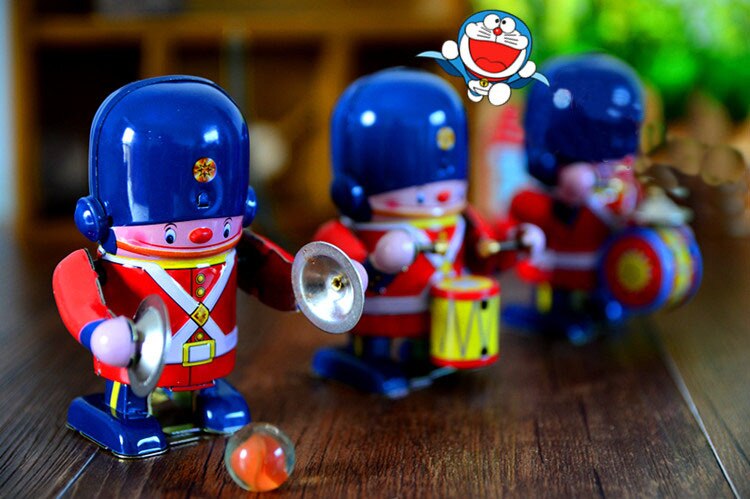 Uitverkocht Tin Speelgoed Wind up metalen speelgoed Collectie Robot Band Model
