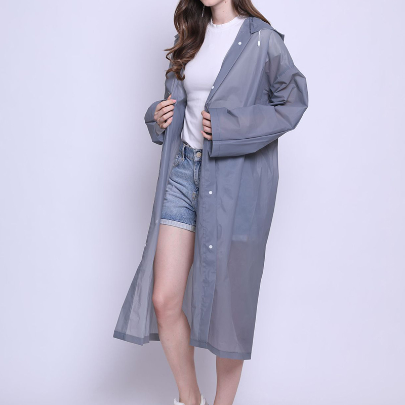 Waterdichte Plastic Regenjas Transparant Draagbare Outdoor Reizen Regenkleding Unisex Comfortabele Herbruikbare Dikke Regenjassen Pak: GRAY