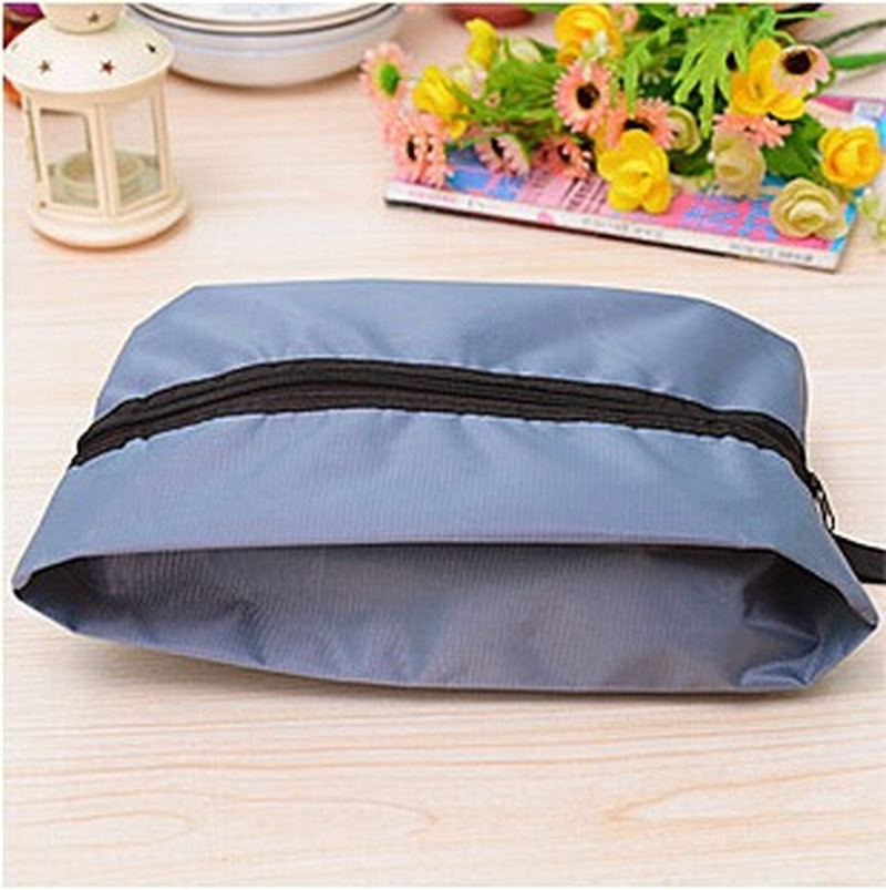 Bolsa de almacenamiento de tela Oxford para zapatos, organizador de zapatos de viaje, impermeable, conveniente, para maquillaje, clasificación de zapatos con cremallera