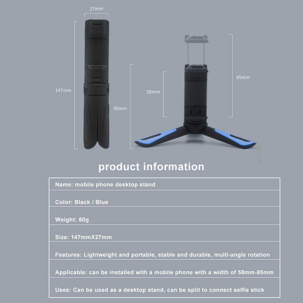 Uchwyt telefonu 360 stopni obrót kąt widzenia wielofunkcyjny leniwy uchwyt stacjonarny telefon komórkowy plastikowy uchwyt trójkątny