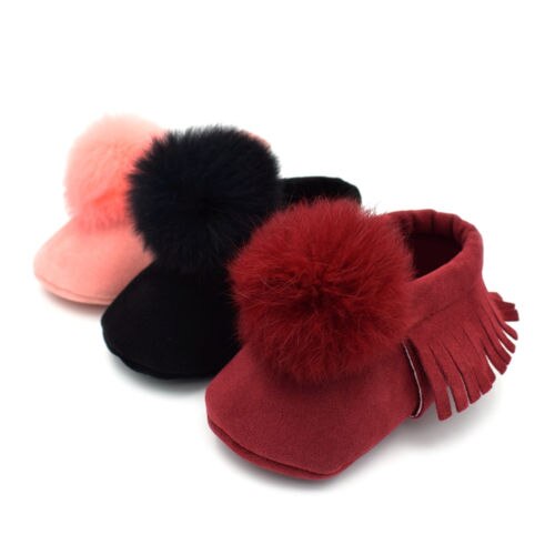 Bottes à pompon pour bébés garçons filles | Chaussures d'hiver pour tout-petits, baskets souples, taille 0-18M,