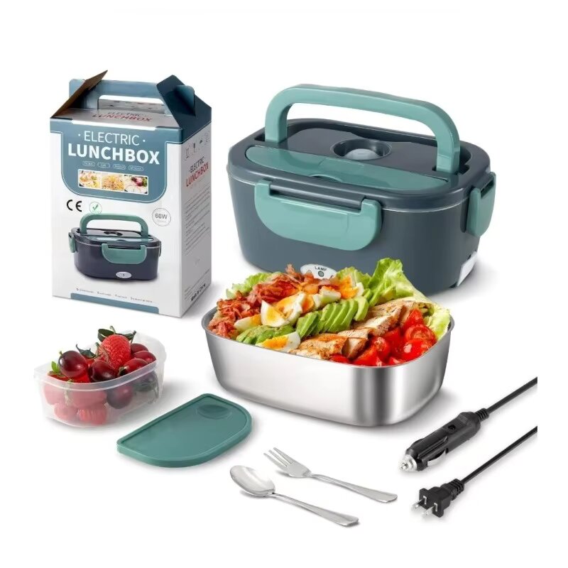 Electric Lunch Box Food Heater Portable Food Warmer Lunchbox for Car Home Leak proof 2 Compartments 110V 220V Pot