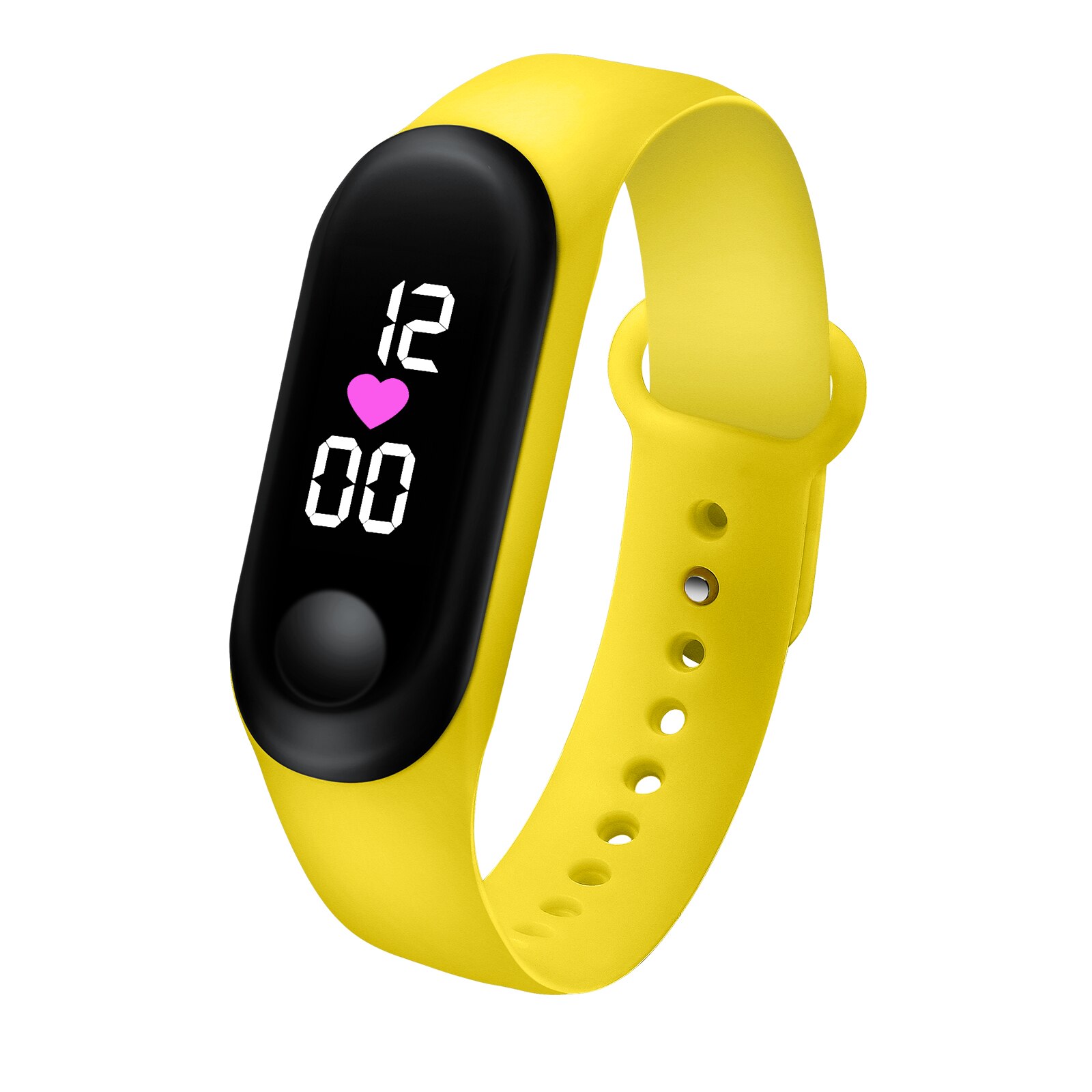 Women Men Sport Men Watch Rectangle LED watch men waterproof Electronic Digital Watch Couple Clock Digital relogio: M3H-yellow