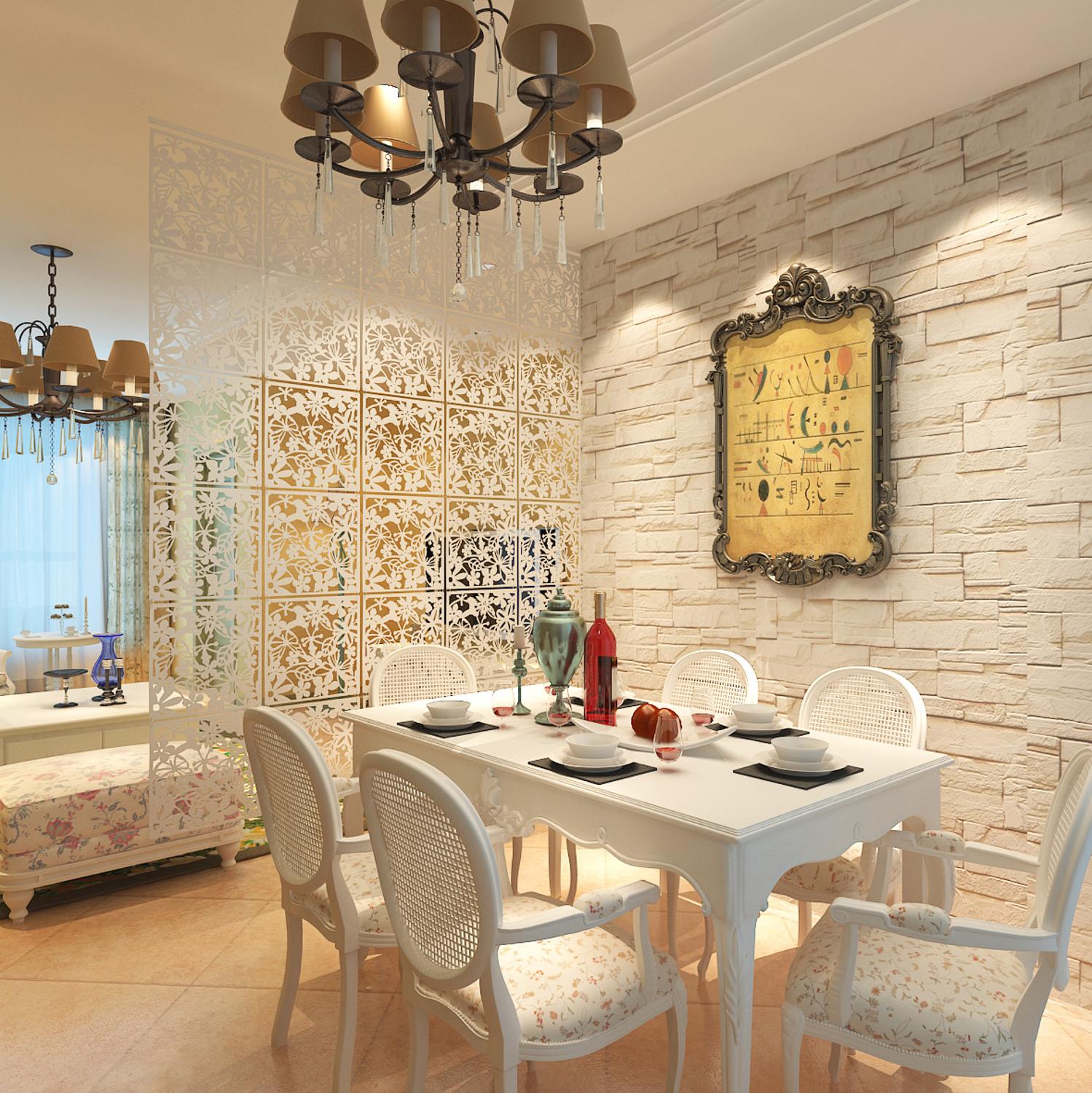 Plastic Hanging Screen Wall Partition Hanging Room Divider Panels for Living Dining Room Office Restaurant Art Decoration