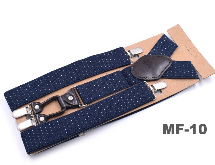 Men Suspenders Straps Trouser Braces Adjustable Elastic Solid Color Y Back 4 Clips for Wedding Casual Formal Father Husband: MF-10