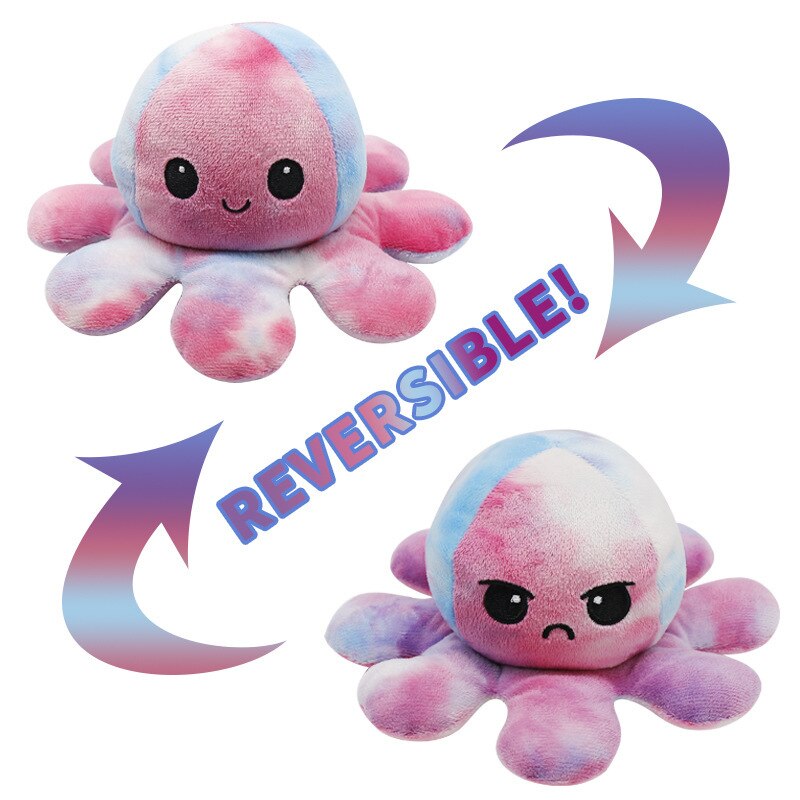 peluche octopus reversibl Flipped doll flip plush toy double sided doll reversible Octopus: color 6