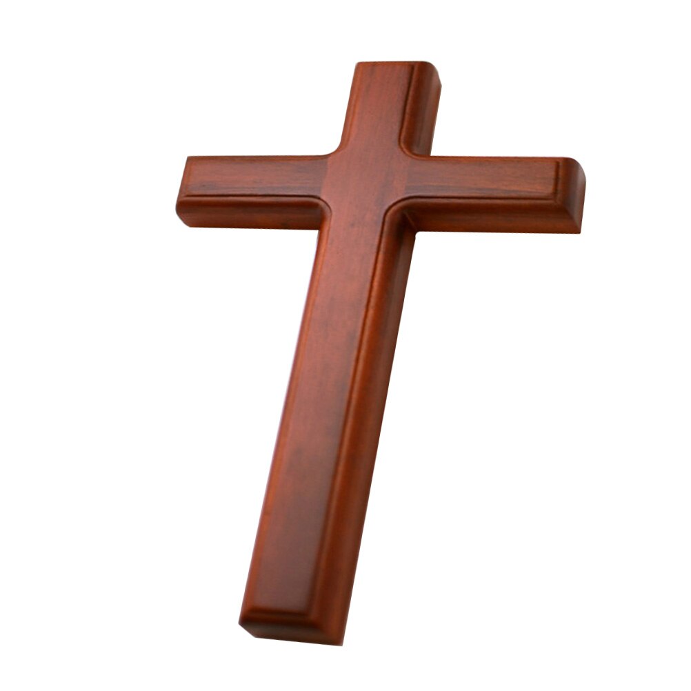 32Cm Muur Opknoping Kruis Decoratie Jesus Cross Craft Decor Wanddecoraties Mahonie Kruis Voor Home Decor: Default Title