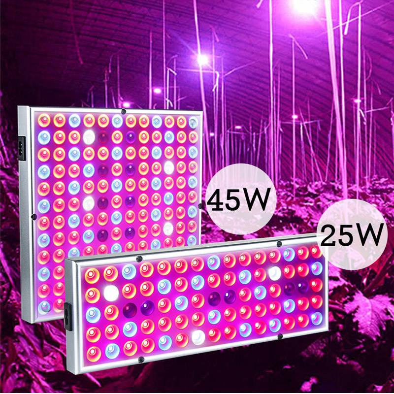 25W/45W LED Pflanzen Wachsen Tafel licht cultivo Wachsende Phyto Lampe UV IR Bausatz Für Innen Gewächshaus growbox zimmer gemüse zelt