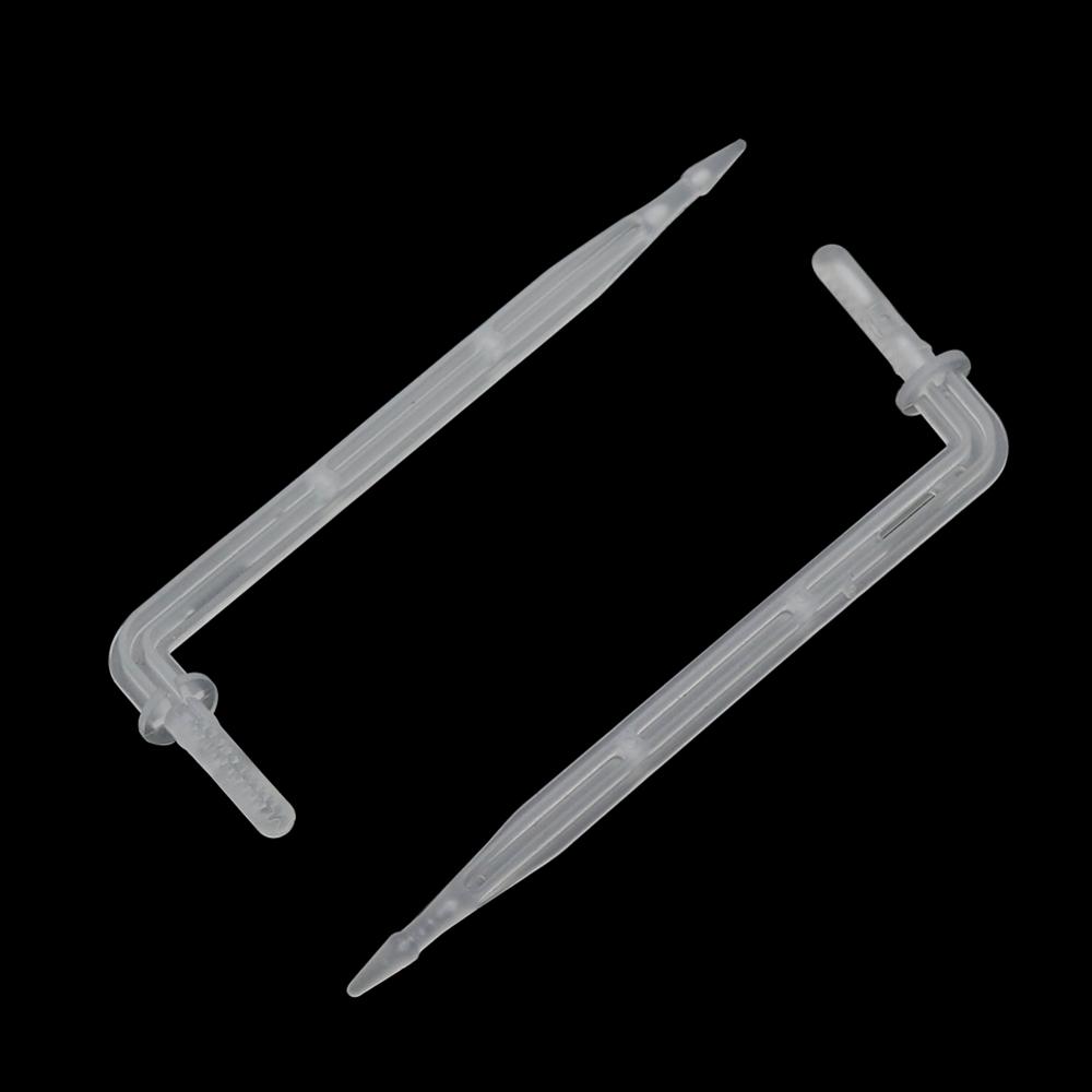 4mm Curved Arrow Dripper Garden Elbow Bend Arrows Farm Agriculture Plants Micro Drip Irrigation Drippers 200 Pcs