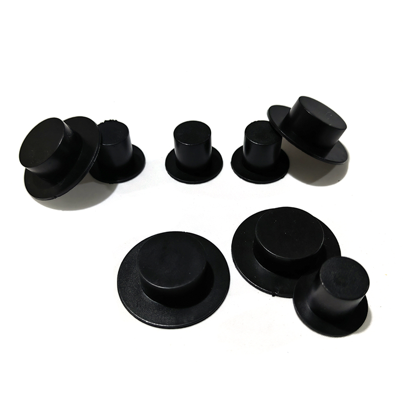 Sombrero pequeño de payaso de plástico negro, Miniatur de simulación artesanal, decoración, accesorios de , 6/8/10/20 piezas