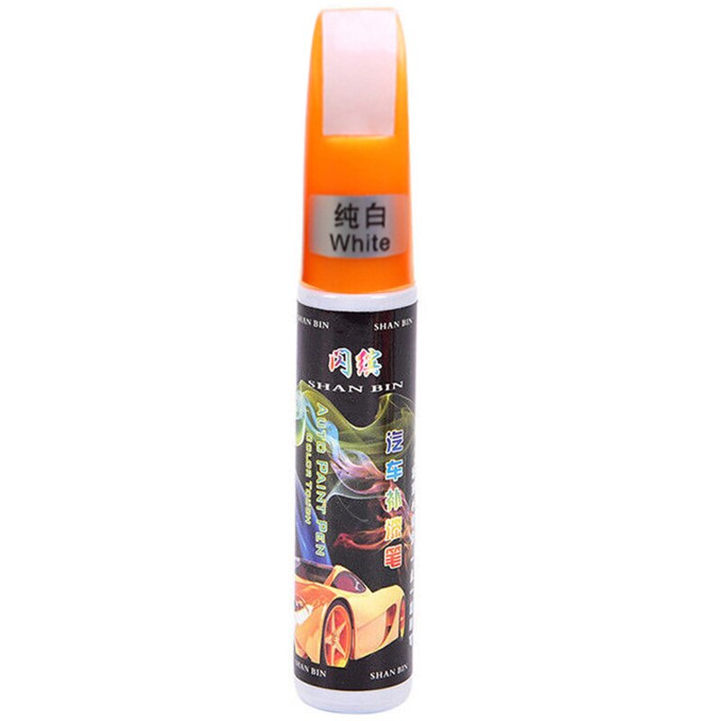 DIY Auto Paint Repair Pen Brush Black Car Body Repair Tool Car Clear Scratch Remover Touch Up Pens Car Paint Tool: Pure white