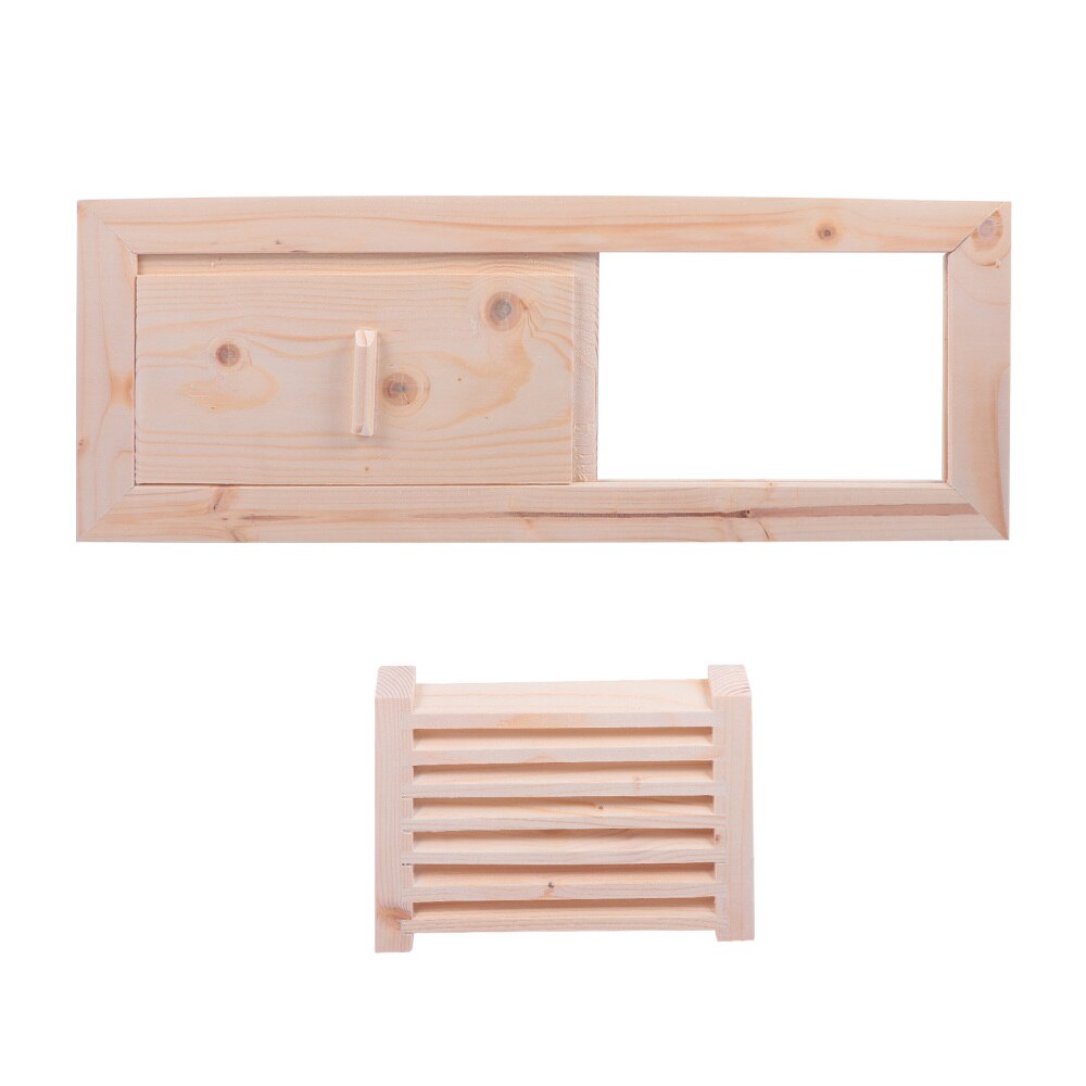 1 Set Sauna Room Air Vent Blinds Grille Ventilation Panel Sauna Room Equipment: Default Title
